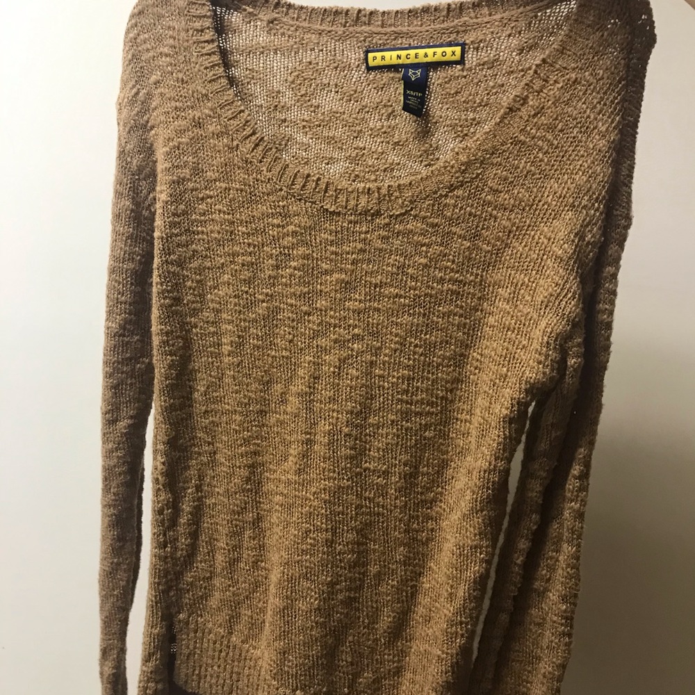 Prince and Fox brown knit sweater